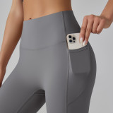 Women Pocket Running Fitness Pants High Waist Yoga Pants