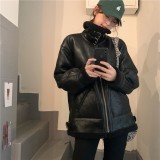 Lamb wool coat women's autumn and winter loose fur leather jacket