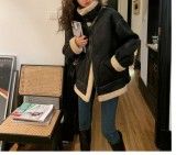Fur lamb wool jacket women's winter suede jacket lamb velvet jacket