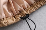 Leather Casual solid color leather cotton-padded Stand Collar jacket