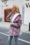 Autumn And Winter Single-Breasted Turndown Collar Long-Sleeved Plaid Cardigan Shirt For Women