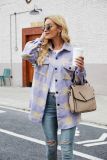 Autumn And Winter Single-Breasted Turndown Collar Long-Sleeved Plaid Cardigan Shirt For Women
