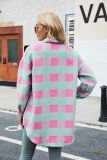 Autumn And Winter Single-Breasted Turndown Collar Long-Sleeved Plaid Cardigan Shirt For Women