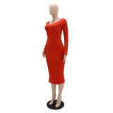 Autumn And Winter Long-Sleeved Chic Slim Sexy Halter Neck Knitting Bodycon Women's Dress