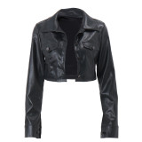 Women Sexy Crop Jacket Coat