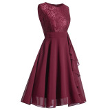 Women chiffon lace dress