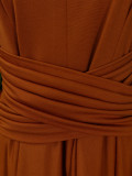 Women High Neck Elegant Beading African Dress