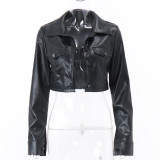 Women Sexy Crop Jacket Coat