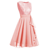 Women chiffon lace dress