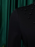 Women High Neck Elegant Beading African Dress