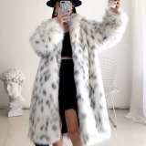 Women's Long Turndown Collar Fox Fur Jacket