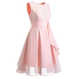 Women chiffon lace dress