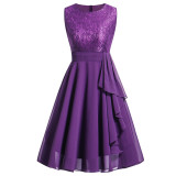 Women chiffon lace dress