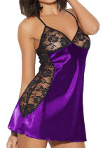 Erotic Lingerie Sexy Hollow Lace Straps Nightgown Erotic Lingerie Sexy Hollow Lace Straps Nightgown