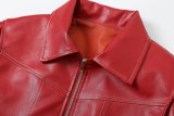 Autumn Women's Retro Stand Collar Leather Jacket