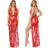 Sexy Lingerie Sexy Mesh Straps Women's Long Dress