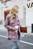 Autumn And Winter Single-Breasted Turndown Collar Long-Sleeved Plaid Cardigan Shirt For Women