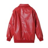 Autumn Women's Retro Stand Collar Leather Jacket
