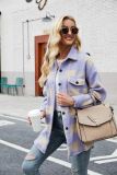 Autumn And Winter Single-Breasted Turndown Collar Long-Sleeved Plaid Cardigan Shirt For Women