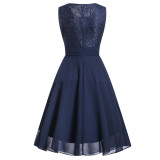 Women chiffon lace dress