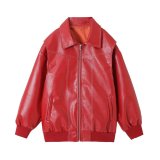 Autumn Women's Retro Stand Collar Leather Jacket