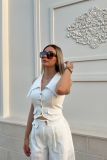 Women's Two Piece Set Summer Sleeveless Short Vest Top Loose Solid Color Trousers