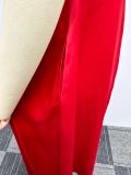 Sexy Slim Waist Ruffled One Shoulder Evening Dress