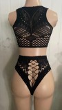 Sexy Fishnet Lingerie Sexy Two-Piece Set