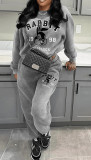Women rabbit print Top and Pant two-piece set