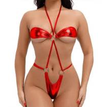 Women Sexy Strappy Halter Neck One-Piece Swimwear