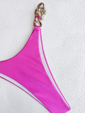 Women Bikini Backless Solid Sexy Swimwear