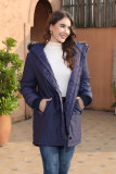 Plus Size Women Autumn and Winter Hooded Warm Padded Jacket