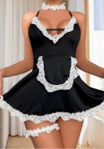 Women Lace Cosplay Maid Maid Uniform Sexy Lingerie Two-piece Set Women Lace Cosplay Maid Maid Uniform Sexy Lingerie Two-piece Set