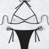 Solid Sexy Two Pieces Bikini Swimsuit