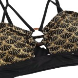 Sexy Printed High Waist Two Pieces Bikini Women's Swimsuit