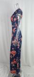 Summer Women's Fashion Chic Trendy Printed Wide Leg Jumpsuit