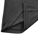 Spring And Winter Men's Casual Solid Color Long-Sleeved Zip Stand Collar T-Shirt Tops For Men