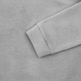 Spring And Winter Men's Casual Solid Color Long-Sleeved Zip Stand Collar T-Shirt Tops For Men