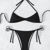 Solid Sexy Two Pieces Bikini Swimsuit