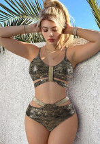Sexy High Waist Two Pieces Bikini Women's Swimsuit