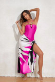 Women's Straps One-Piece Swimsuit Long Skirt Two-Piece Beachwear
