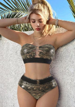 Sexy High Waist Two Pieces Bikini Women's Swimsuit