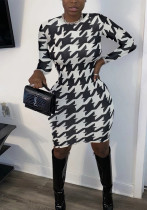 Women's Sexy Tight Fitting Style Printed Dress