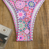 Two Pieces Printed Bikini Ethnic Style Sexy Swimsuit