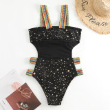Sexy Printed Straps One Piece Women's Swimsuit