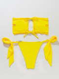 Sexy  Strapless Bikini Two Pieces Diamond Swimsuit