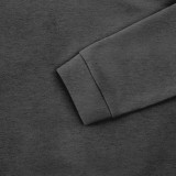 Spring And Winter Men's Casual Solid Color Long-Sleeved Zip Stand Collar T-Shirt Tops For Men