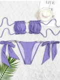 Sexy  Strapless Bikini Two Pieces Diamond Swimsuit