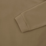 Spring And Winter Men's Casual Solid Color Long-Sleeved Zip Stand Collar T-Shirt Tops For Men