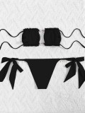 Sexy  Strapless Bikini Two Pieces Diamond Swimsuit